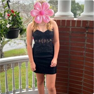 Blondie Nites Black Lace Dress